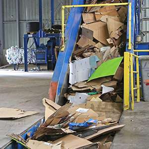 Centre de tri du Plantaurel. Convoyeurs cartons